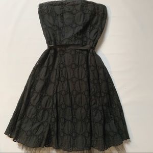 Twik by Simons strapless eyelet dress